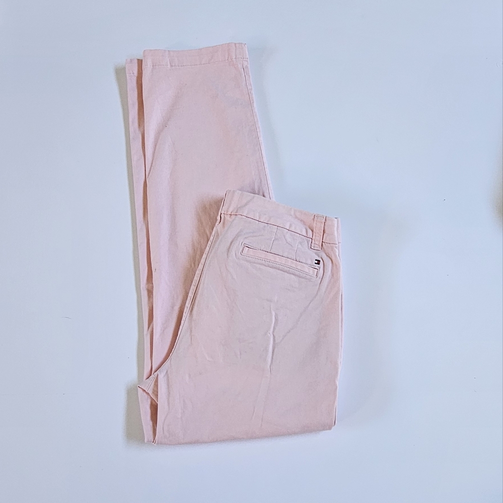 Tommy Hilfiger Montauk Stretch Straight Chino Pants Sz 12 Pink